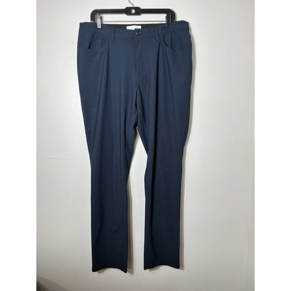 Mott‎ And Bow 5 Pocket Travel Pant Sz 36/32 Navy Chino Preppy Performance Pants